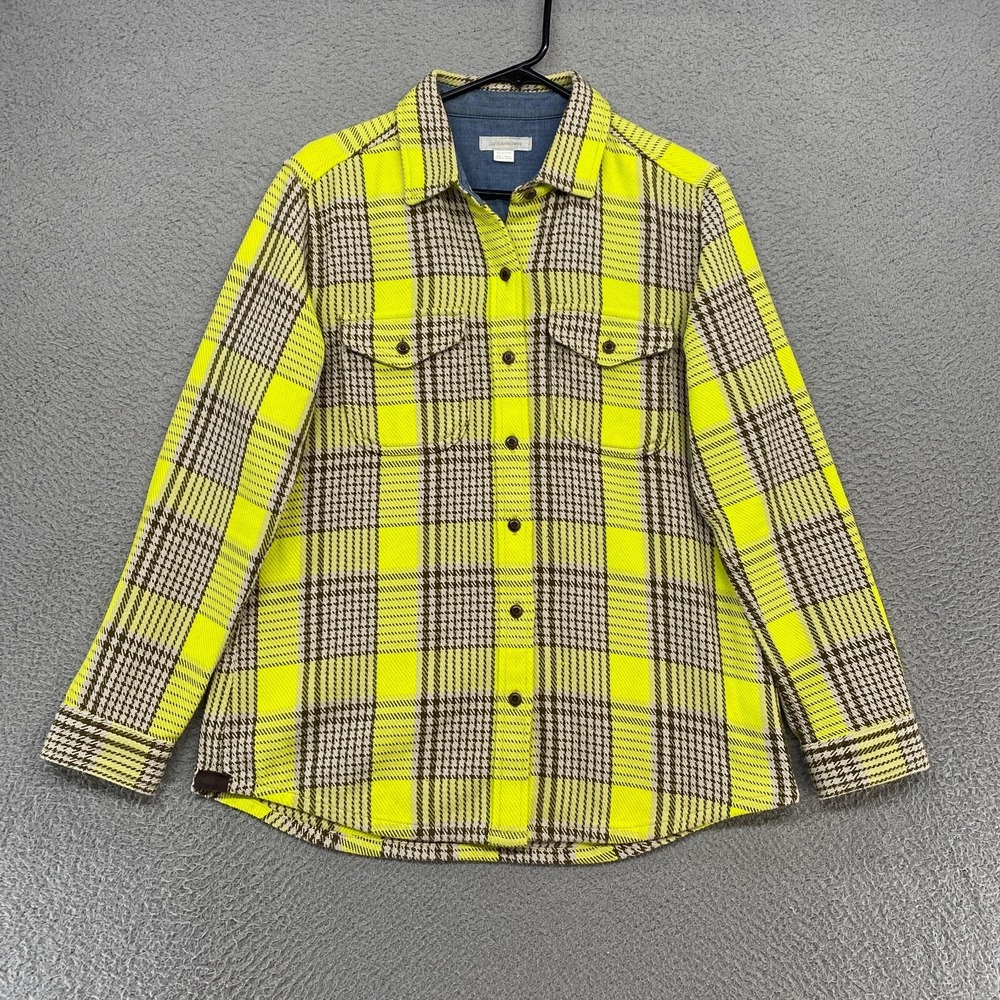 Outerknown Blanket Shirt Womens XS / S Yellow Shacket 100%‎ Organic Cotton